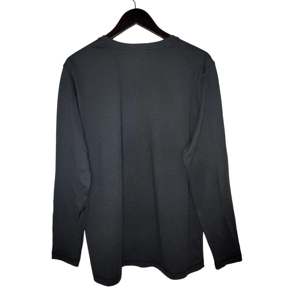 ROBERT BARAKETT Montreal Men's Size Large V Neck Long Sleeve Cotton Shirt Gray - Picture 2 of 8